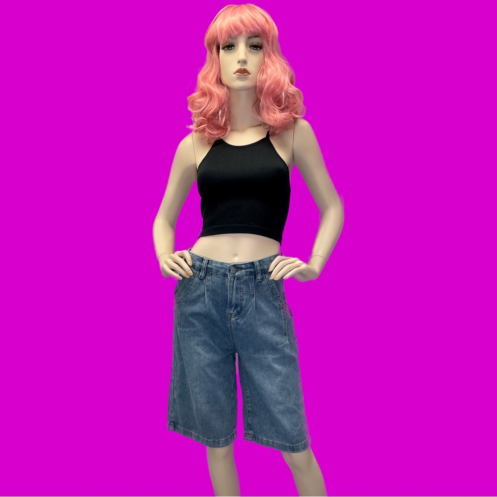 Denim Bermuda shorts, Jeans Culottes.  Size M, fits like size 2.